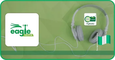 Eagle 102.5 FM Ilese Ijebu — Ilese-Ijebu, Ijebu North east LG, Ogun State, Nigeria., Nigeria live radio station logo