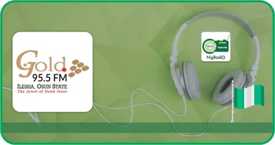 Gold FM Ilesha – 95.5 FM — Osun State, Nigeria live radio station logo