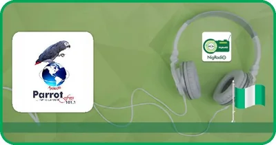 Parrot FM Ogbomoso – 101.1 FM — Nigeria live radio station logo